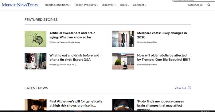 سایت پزشکی نیوز مدیکال تودی